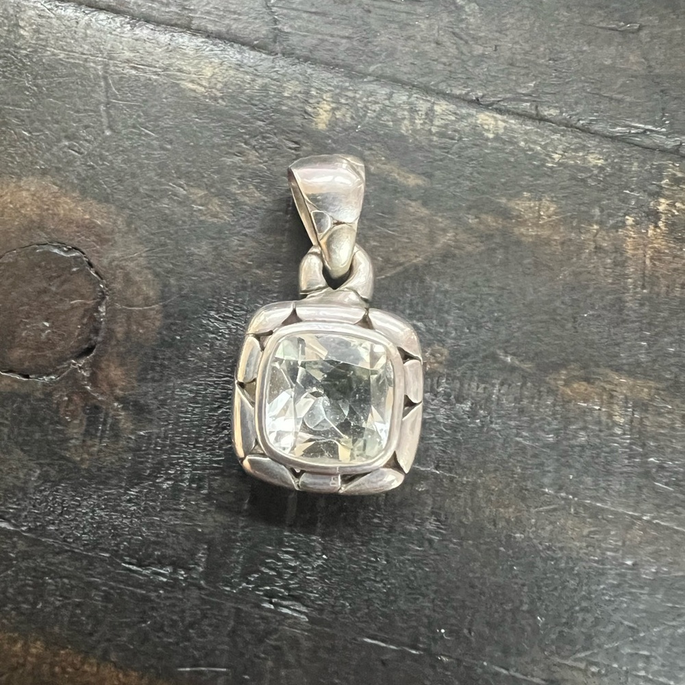 John Hardy White Topaz Sterling Silver Pendant Necklace
